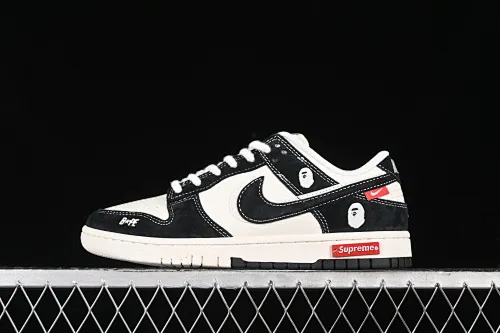 All categories Nk SB Dunk Series Nk SB Dunk Low High-end customized low-top sneakers Nk SB Dunk Low Stusi joint-black and white mark line Anniversary high-end customized low-top casual sneakers BB9898-008